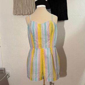 Vintage striped playsuit romper